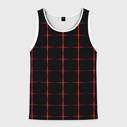 Майка-безрукавка мужская Color black red crosses, цвет: 3D-белый