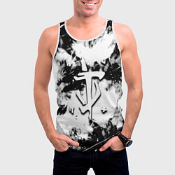 Майка-безрукавка мужская Doom краски всплеск белые, цвет: 3D-белый — фото 2