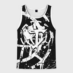 Майка-безрукавка мужская Doom smile game, цвет: 3D-белый