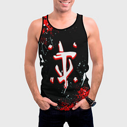Майка-безрукавка мужская Doom краски абстракция, цвет: 3D-черный — фото 2