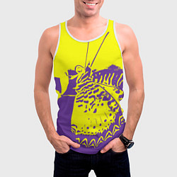 Майка-безрукавка мужская Бабочка-абстракция, цвет: 3D-белый — фото 2