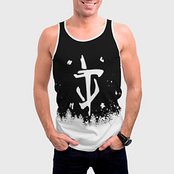 Майка-безрукавка мужская Doom winter wild, цвет: 3D-белый — фото 2