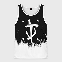 Майка-безрукавка мужская Doom winter wild, цвет: 3D-белый