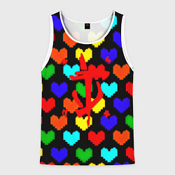 Мужская майка без рукавов Doom love pixel pattern