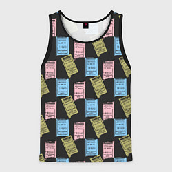 Майка-безрукавка мужская Советские билеты транспорта, цвет: 3D-черный