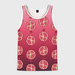 Майка-безрукавка мужская Сочные гранаты, цвет: 3D-белый