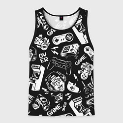 Мужская майка без рукавов Retro gamer pattern