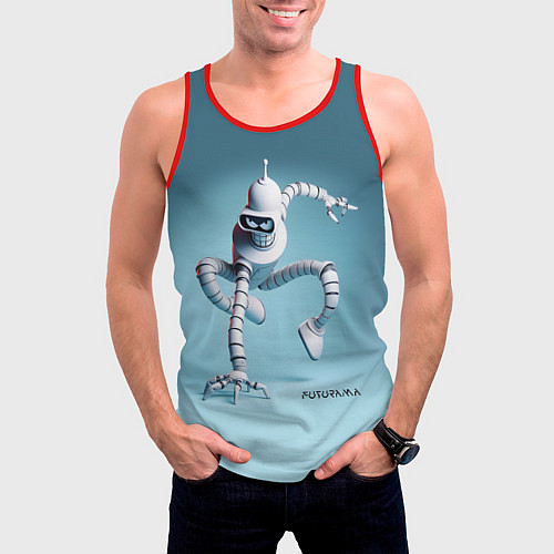 Мужская майка без рукавов Spider Bender - meme / 3D-Красный – фото 3