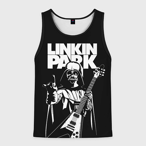 Мужская майка без рукавов Linkin Park и Дарт Вейдер / 3D-Черный – фото 1