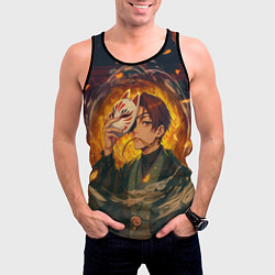 Майка-безрукавка мужская Хаято Суо - Ветролом, цвет: 3D-черный — фото 2