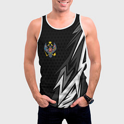 Майка-безрукавка мужская Российская империя - спортивный, цвет: 3D-белый — фото 2