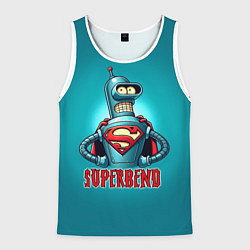 Мужская майка без рукавов Bender superman - collaboration