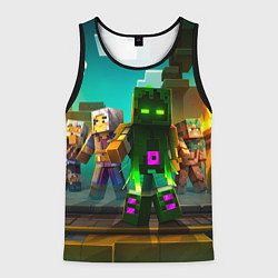 Мужская майка без рукавов Майнкрафт - исследование территории