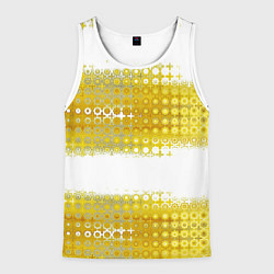Мужская майка без рукавов Узорчатые золотые полосы