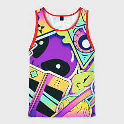 Майка-безрукавка мужская Пришелец, цвет: 3D-красный