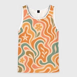 Мужская майка без рукавов Цветочная волна