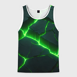 Мужская майка без рукавов Кислотный зеленый свет из плит