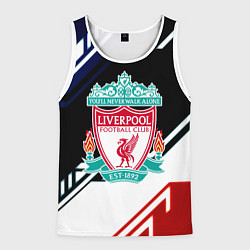 Майка-безрукавка мужская Liverpool geometry sport, цвет: 3D-белый