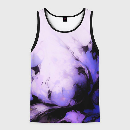Мужская майка без рукавов Взрывной индиго светлый / 3D-Черный – фото 1