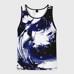 Мужская майка без рукавов Чёрно-фиолетовый абстракция волна