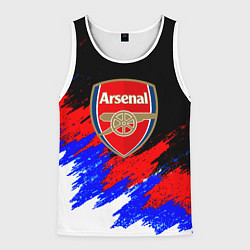 Майка-безрукавка мужская Арсенал краски триколор, цвет: 3D-белый