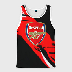 Мужская майка без рукавов Арсенал геометрия полосы краски