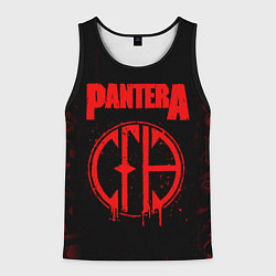 Майка-безрукавка мужская Pantera рок группа, цвет: 3D-черный
