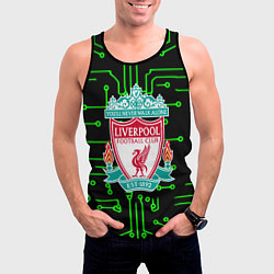 Майка-безрукавка мужская Liverpool плата текстура, цвет: 3D-черный — фото 2