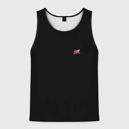 Мужская майка без рукавов Всероссийский день хоккея / 3D-Черный – фото 1