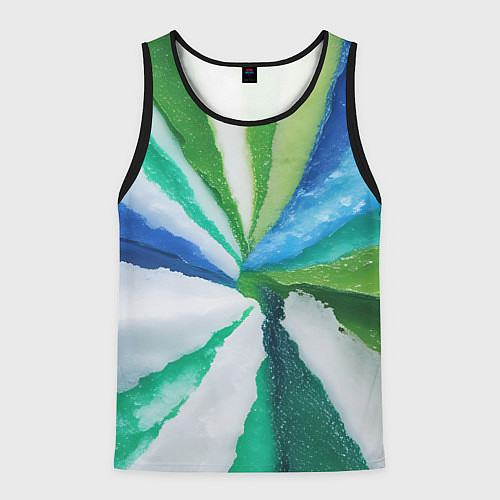 Мужская майка без рукавов Радуга цветов мальдивских островов / 3D-Черный – фото 1