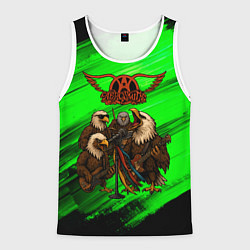 Майка-безрукавка мужская Aerosmith орлы, цвет: 3D-белый