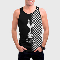 Майка-безрукавка мужская Тоттенхэм клетка шахматная, цвет: 3D-черный — фото 2