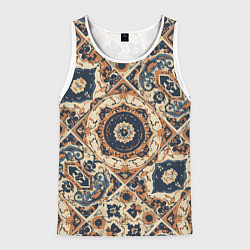 Майка-безрукавка мужская Узоры калейдоскопа, цвет: 3D-белый