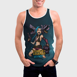 Майка-безрукавка мужская League of Legends Jinx, цвет: 3D-белый — фото 2