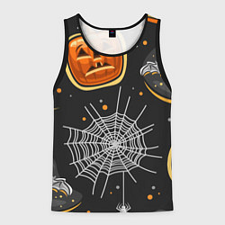 Майка-безрукавка мужская Атмосфера хэллоуина, цвет: 3D-черный