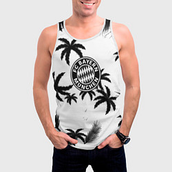 Майка-безрукавка мужская Бавария Мюнхен тропики, цвет: 3D-белый — фото 2
