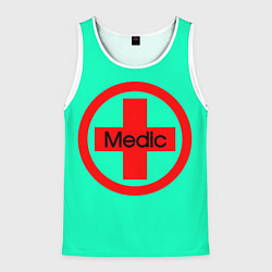 Майка-безрукавка мужская Medic, цвет: 3D-белый