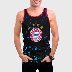 Майка-безрукавка мужская Бавария Мюнхен неоновые краски, цвет: 3D-красный — фото 2