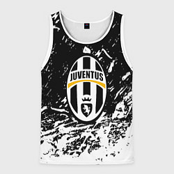 Майка-безрукавка мужская Ювентус краски всплеск штрихи, цвет: 3D-белый