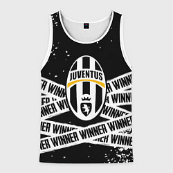Майка-безрукавка мужская Juventus подедитель краски, цвет: 3D-белый
