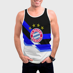Майка-безрукавка мужская Бавария Мюнхен полосы спорт, цвет: 3D-белый — фото 2