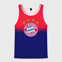 Майка-безрукавка мужская Бавария Мюнхен градиент, цвет: 3D-белый