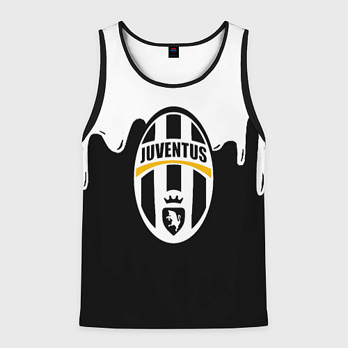 Мужская майка без рукавов Juventus капли красок / 3D-Черный – фото 1