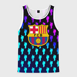 Майка-безрукавка мужская Barcelona люди градиент неон, цвет: 3D-белый