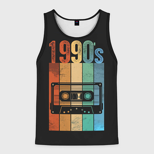 Мужская майка без рукавов 90ые годы / 3D-Черный – фото 1