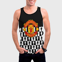 Майка-безрукавка мужская Манчестер Юнайтед люди паттерн, цвет: 3D-черный — фото 2