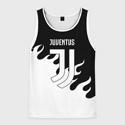 Майка-безрукавка мужская Ювентус огонь текстура, цвет: 3D-белый
