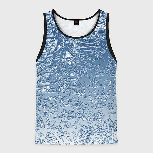 Мужская майка без рукавов Налипший снег / 3D-Черный – фото 1