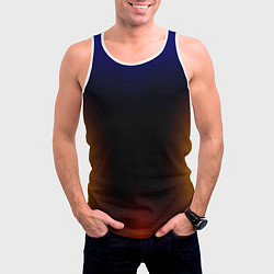 Майка-безрукавка мужская Color black red blue, цвет: 3D-белый — фото 2