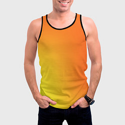 Майка-безрукавка мужская Color orange red, цвет: 3D-черный — фото 2